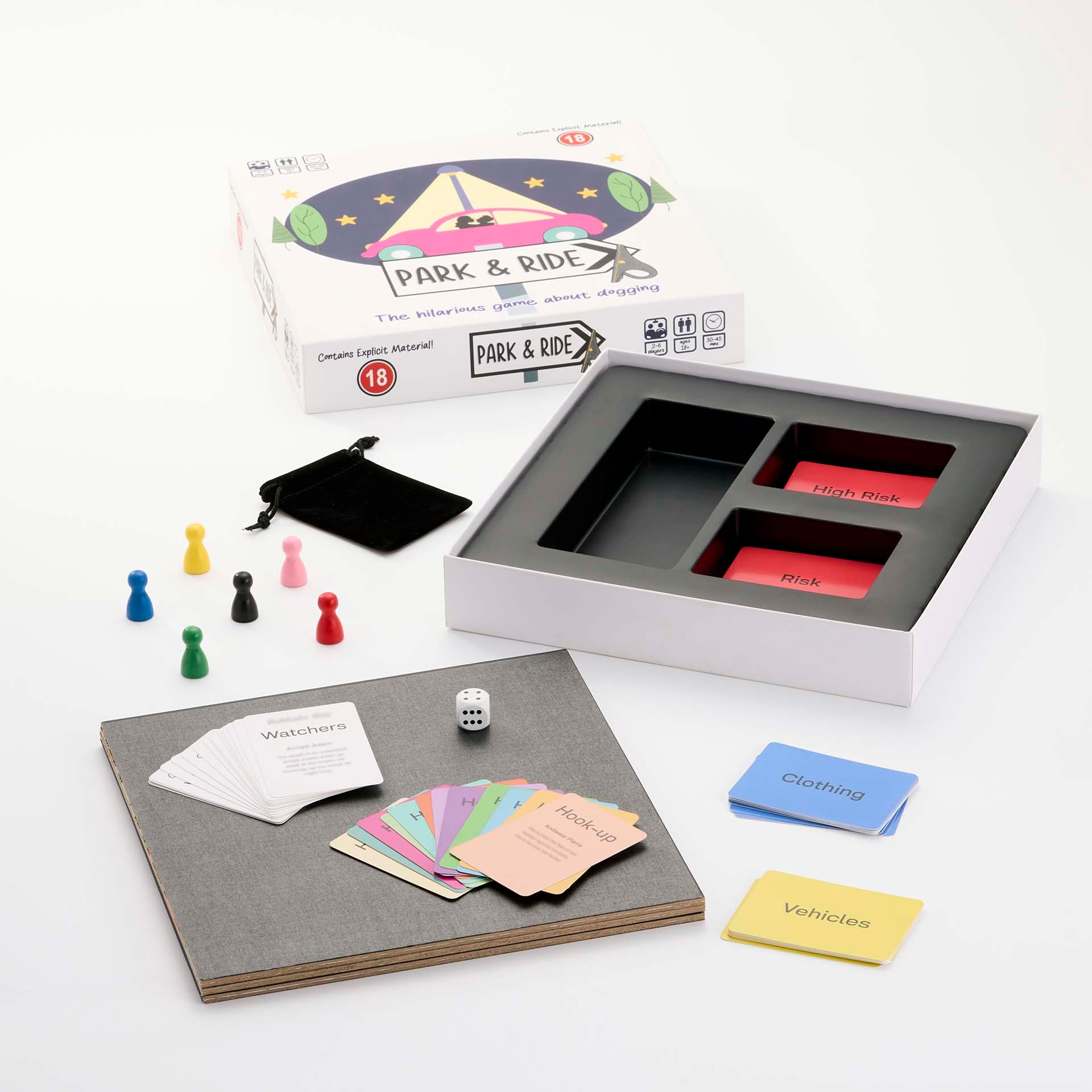 board game box and contents